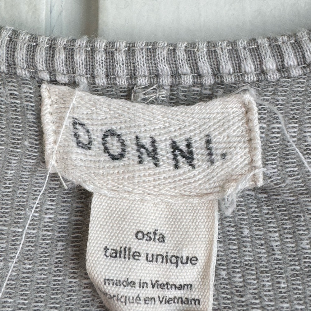 DONNI. Light Gray Ribbed Cardigan - Picture 4 of 6
